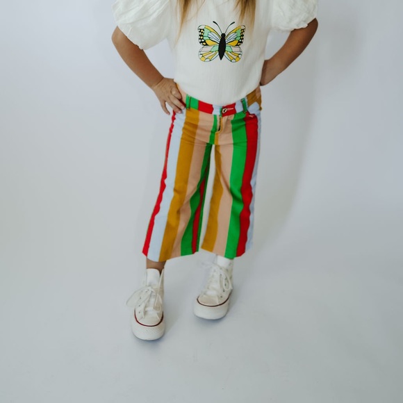 ❌ Sold out ❌ Striped Corduroy Crop Flare Pants - Picture 4 of 4